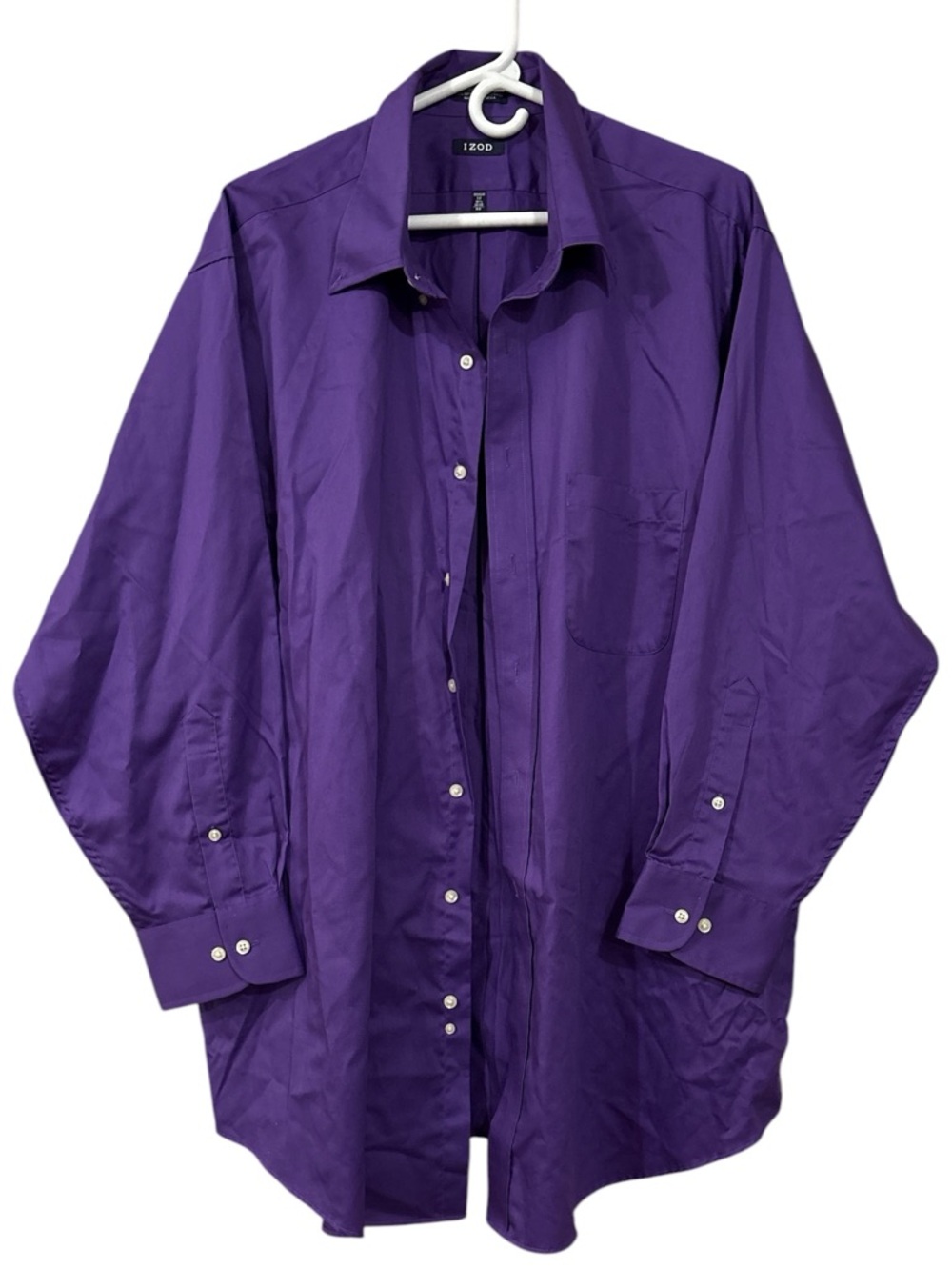 Izod Deep Purple Twill Button-Up Shirt